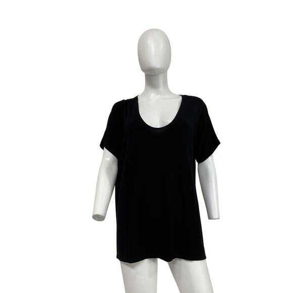 Hatch Tops - Hatch 'The Perfect' Black Polyester Vee Top Size 2